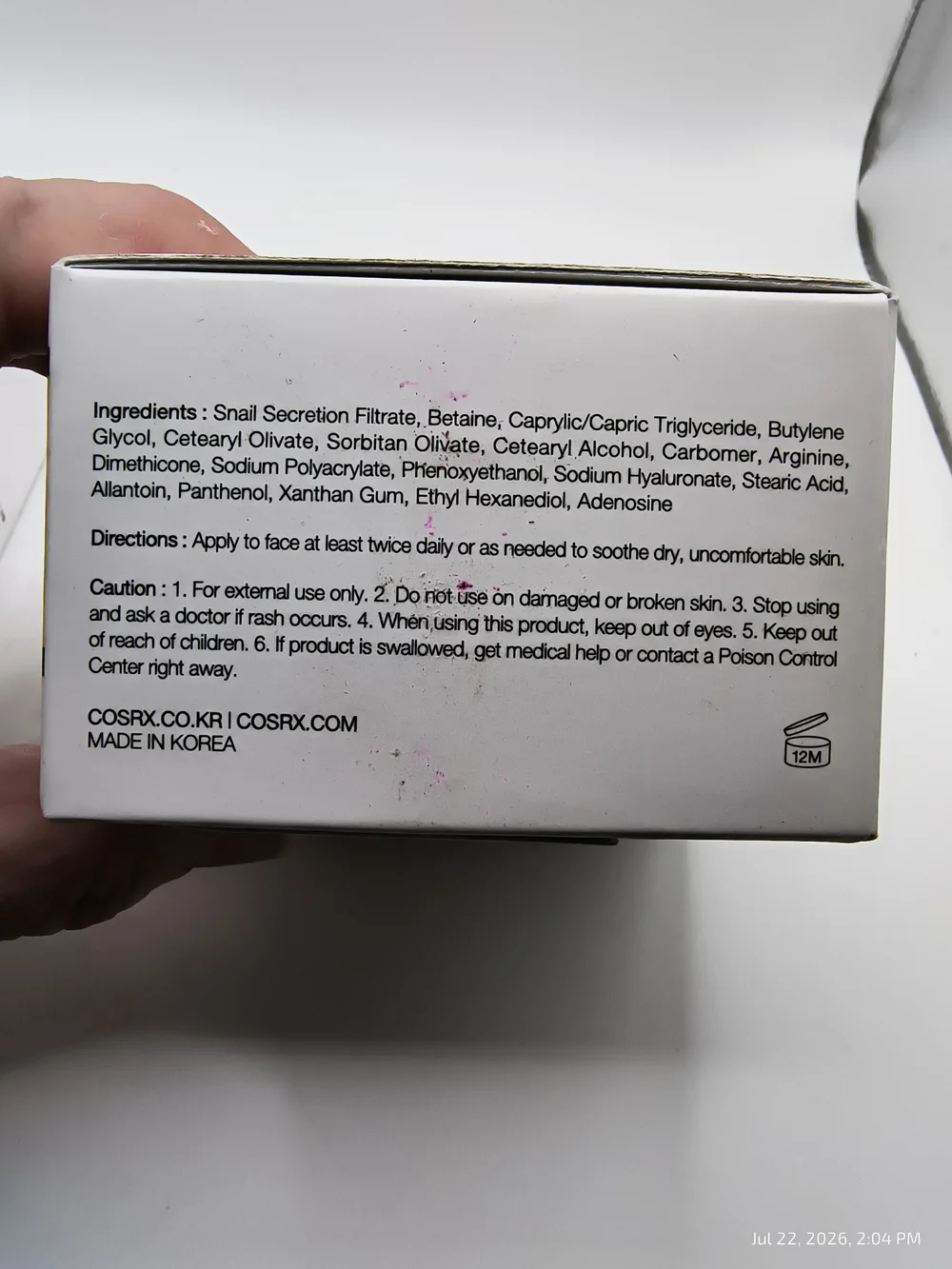 COSRX Advanced Snail Peptide Eye Cream & All In One Cream Exp 2027